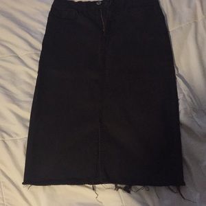 NSF black jean skirt